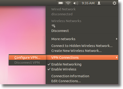 Ubuntu configure PPTP VPN