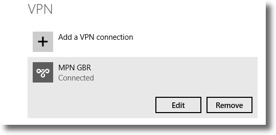 The VPN connection that you would like to edit