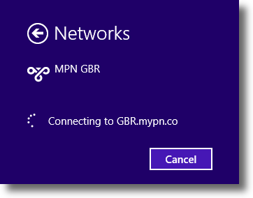 Windows 8.1 VPN is attempting to Connect