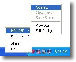 Microsoft Windows XP OpenVPN connect to our servers