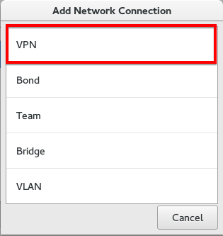 Fedora select VPN interface
