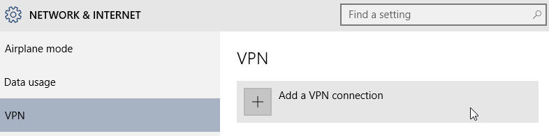 Windows 10 how to add VPN