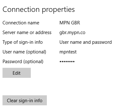 Windows 10 edit VPN details