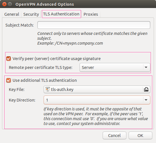 generate tls key openvpn OpenVPN Linux Setup Ubuntu SSL (Unity)