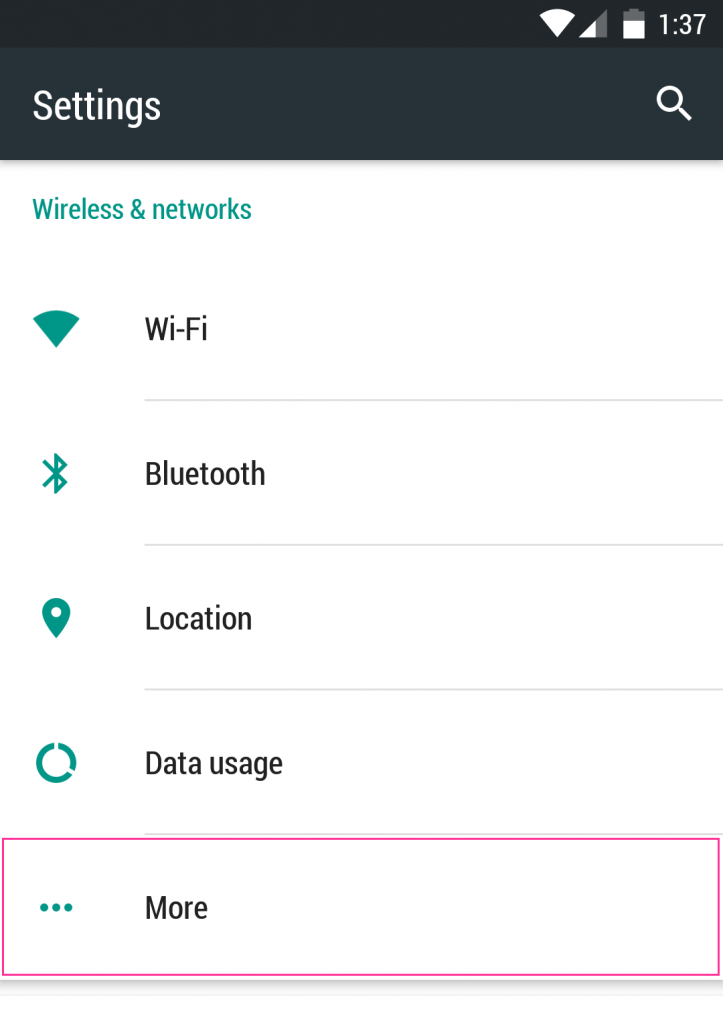Android PPTP More Settings