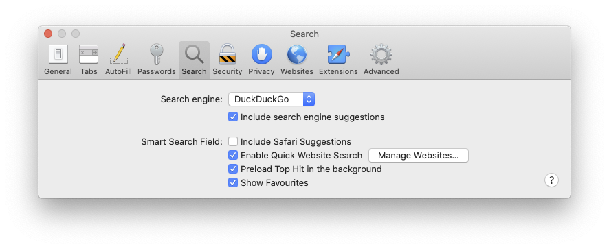 DuckDuckGo is now the default search engine